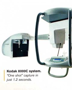 Lateral cephalometric image captured by a single-pulse digital x-ray system