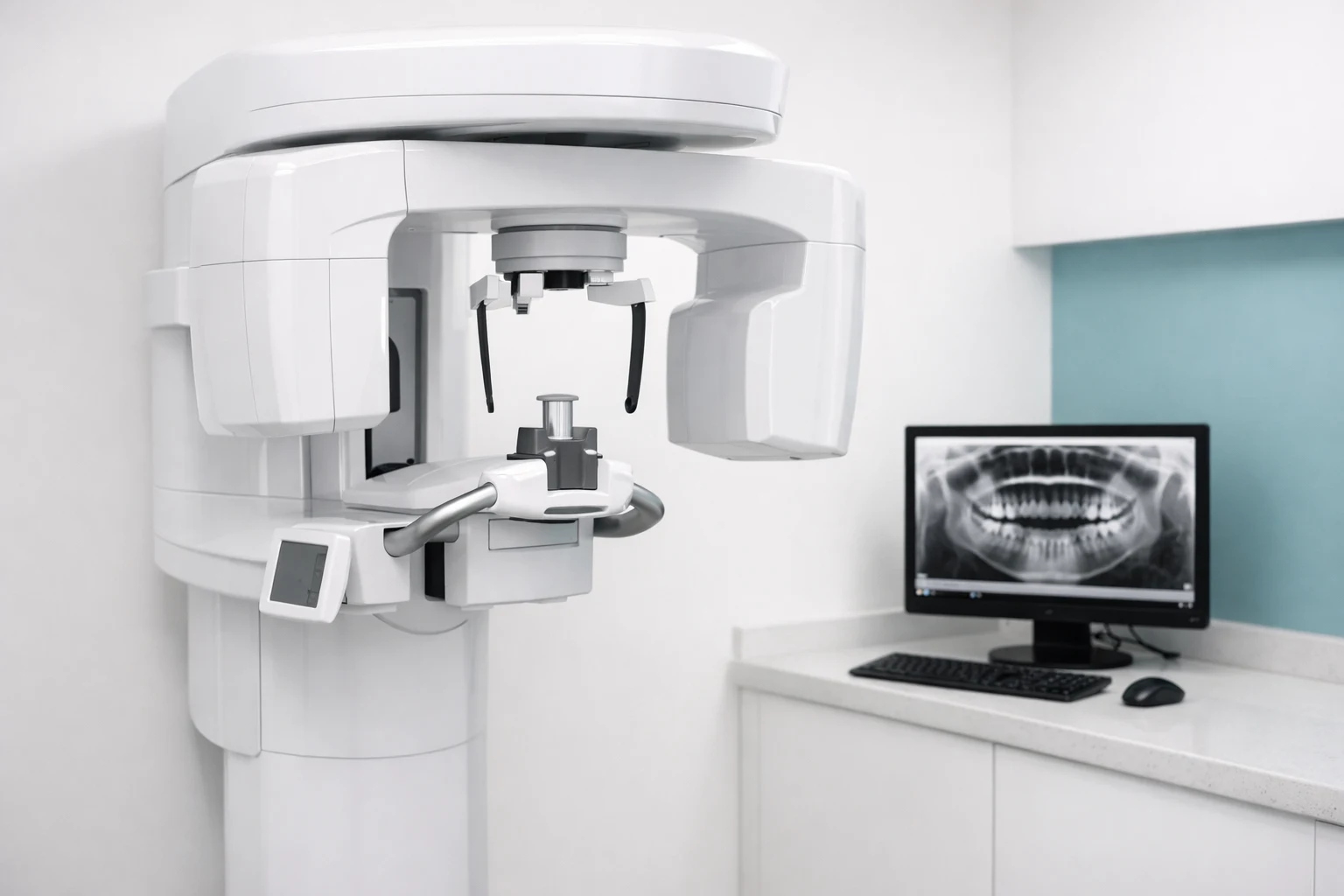 Digital panoramic x-ray unit in a modern orthodontic office